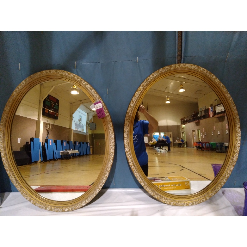 2 large mirrors