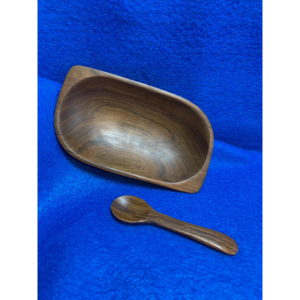Handmade Wooden Spoon and Bowl