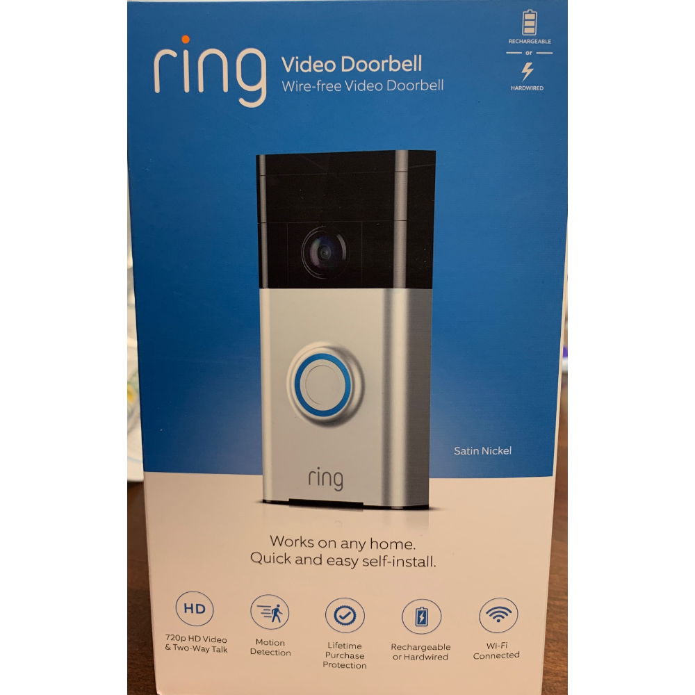 Ring Certified Reburbished Video Doorbell Satin Nickel