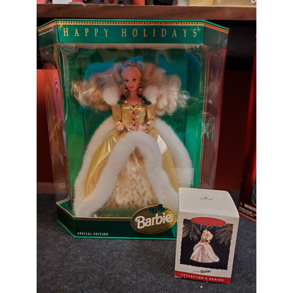 1994 Holiday Edition Barbie with Hallmark Ornament both in box