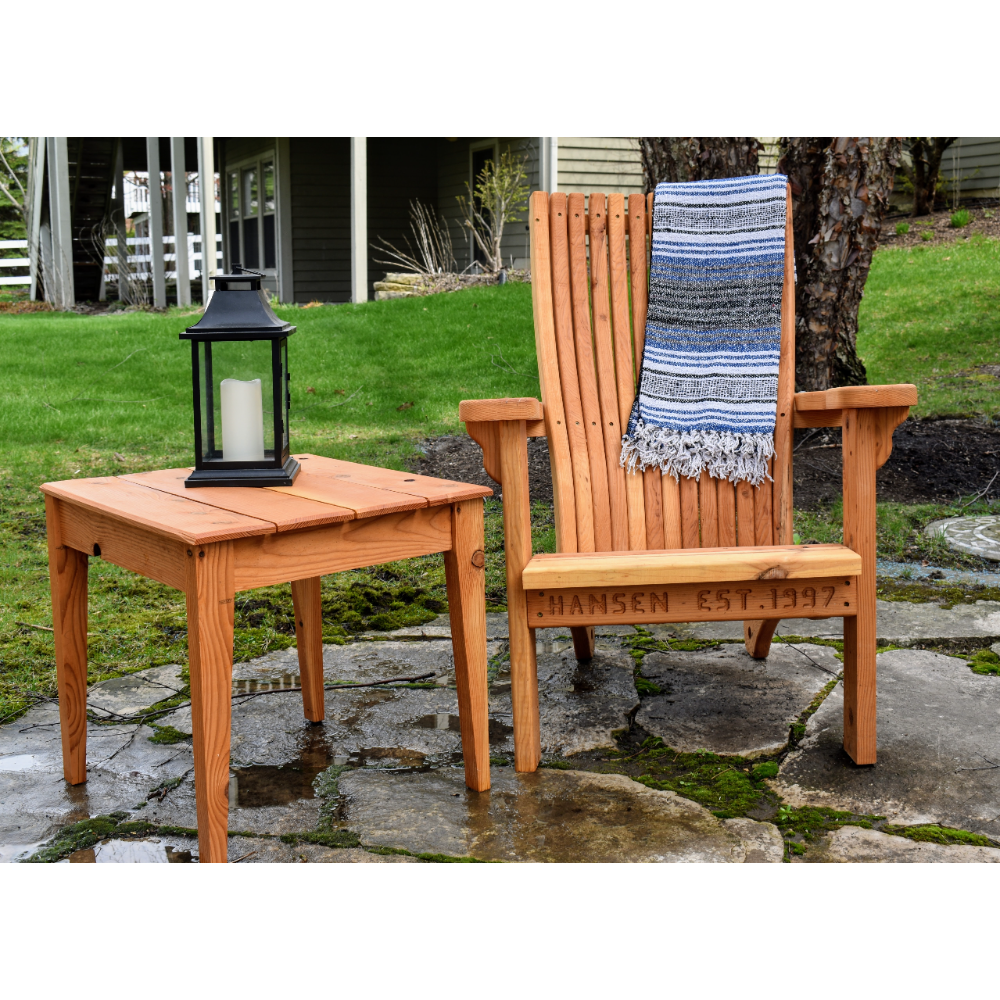 Artisanal Adirondack Chair & Table
