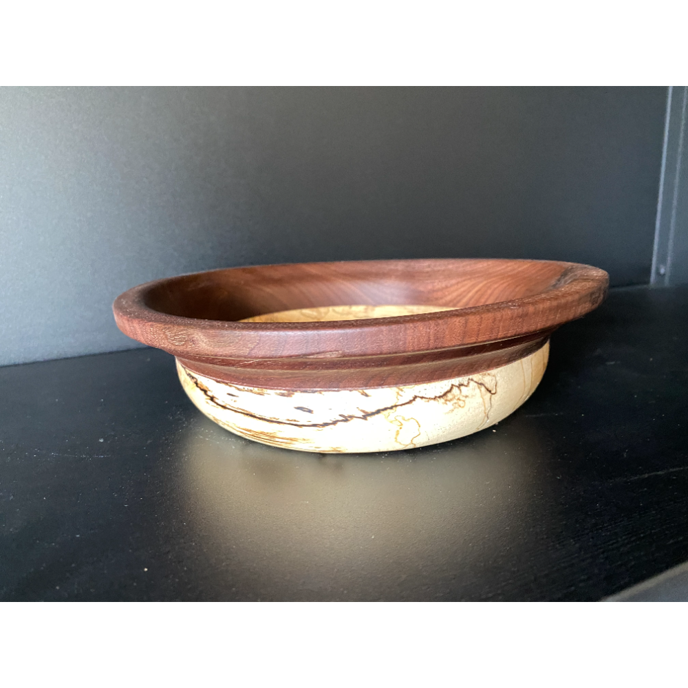 Handmade Shallow Wooden Bowl