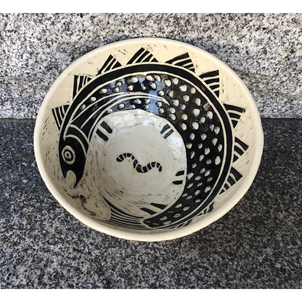 Thrown and Carved Bowl 