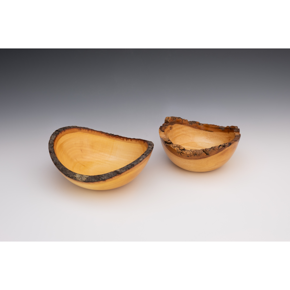 2 Wooden Bowls 