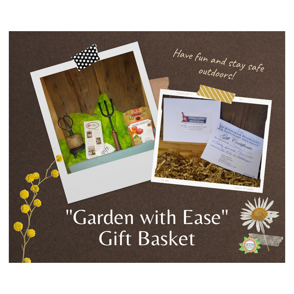 "Garden with Ease" Gift Basket - Flipped Garden Box of Goodies + $25 Stephen's Pharmacy Gift Certificate