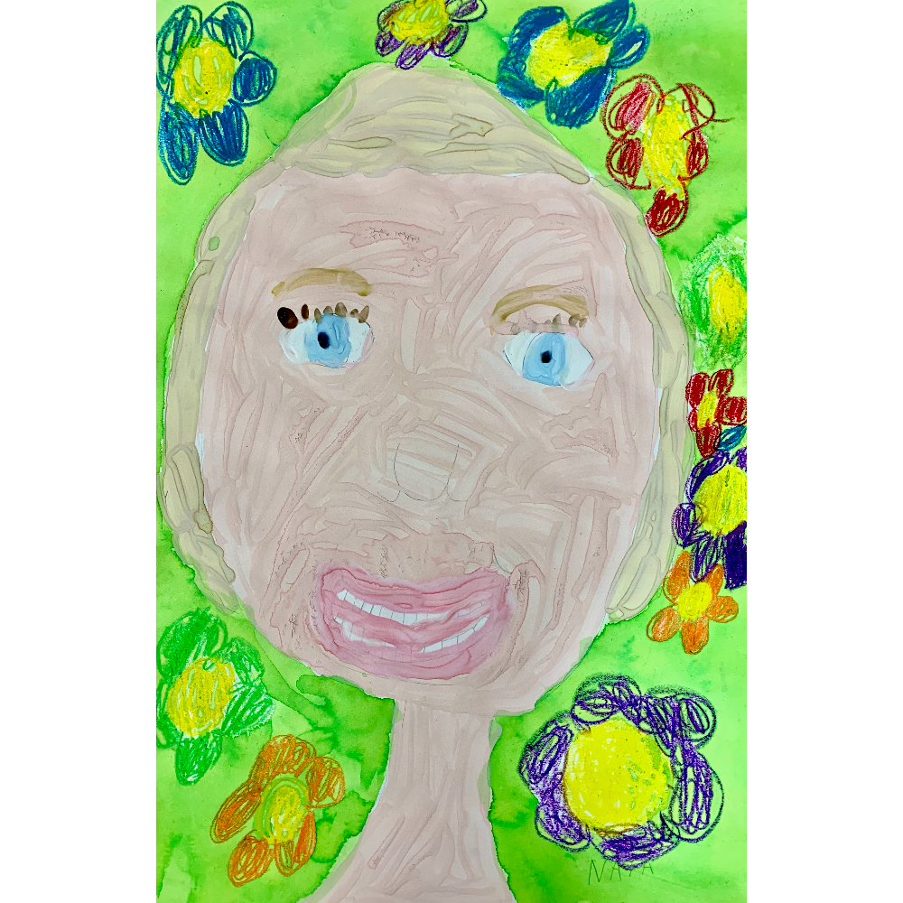 1H: Naia's self-portrait, inspired by Frida Kahlo
