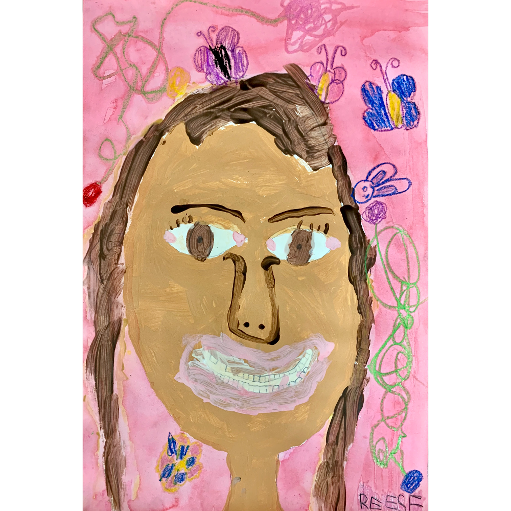 1H: Reese's self-portrait, inspired by Frida Kahlo