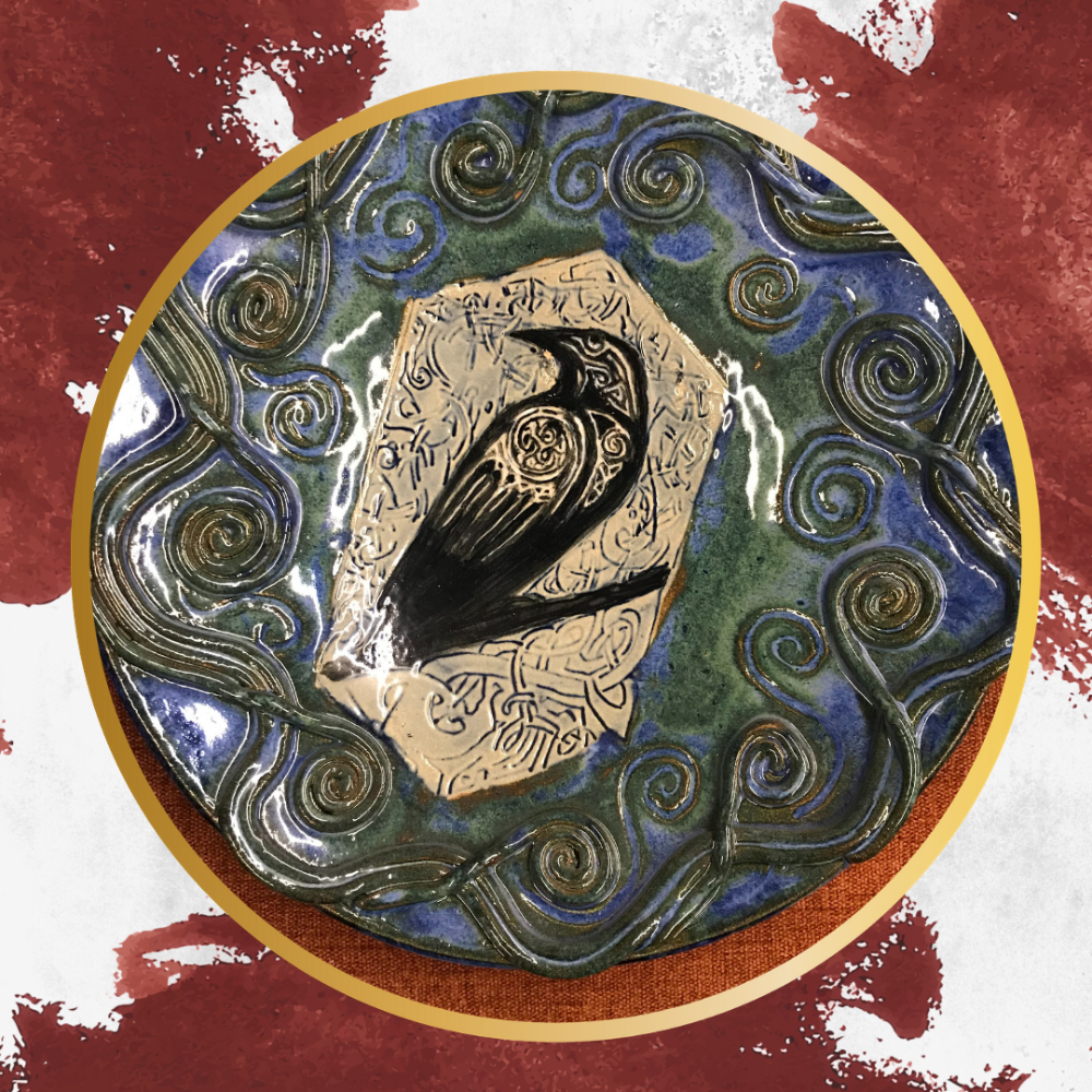 Medusa Creations: Handmade Celtic Raven Plate