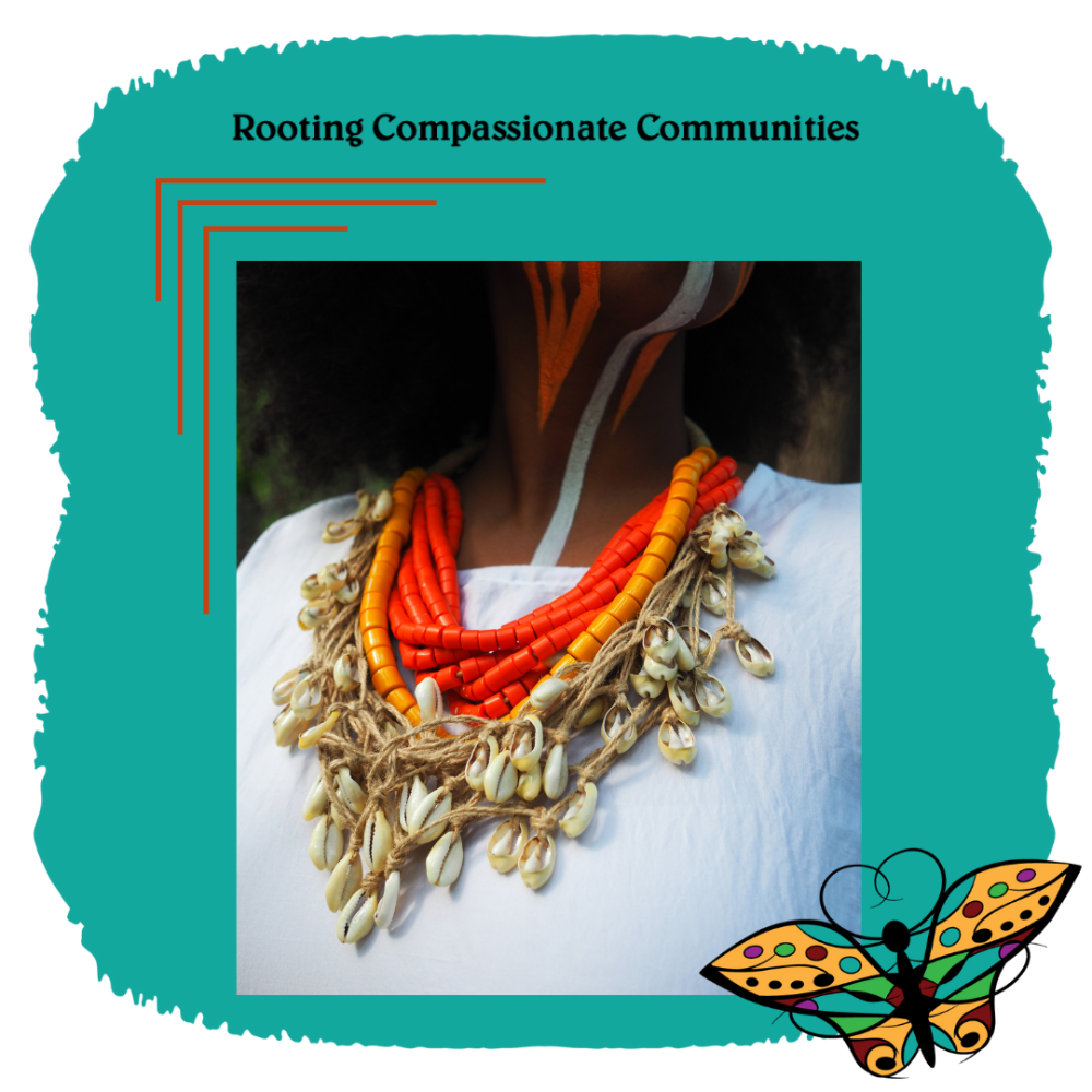 Handmade Naga Necklace with Mixed Materials – Orange and Yellow Beads and Jute Fiber with Shells from Runway Nagaland