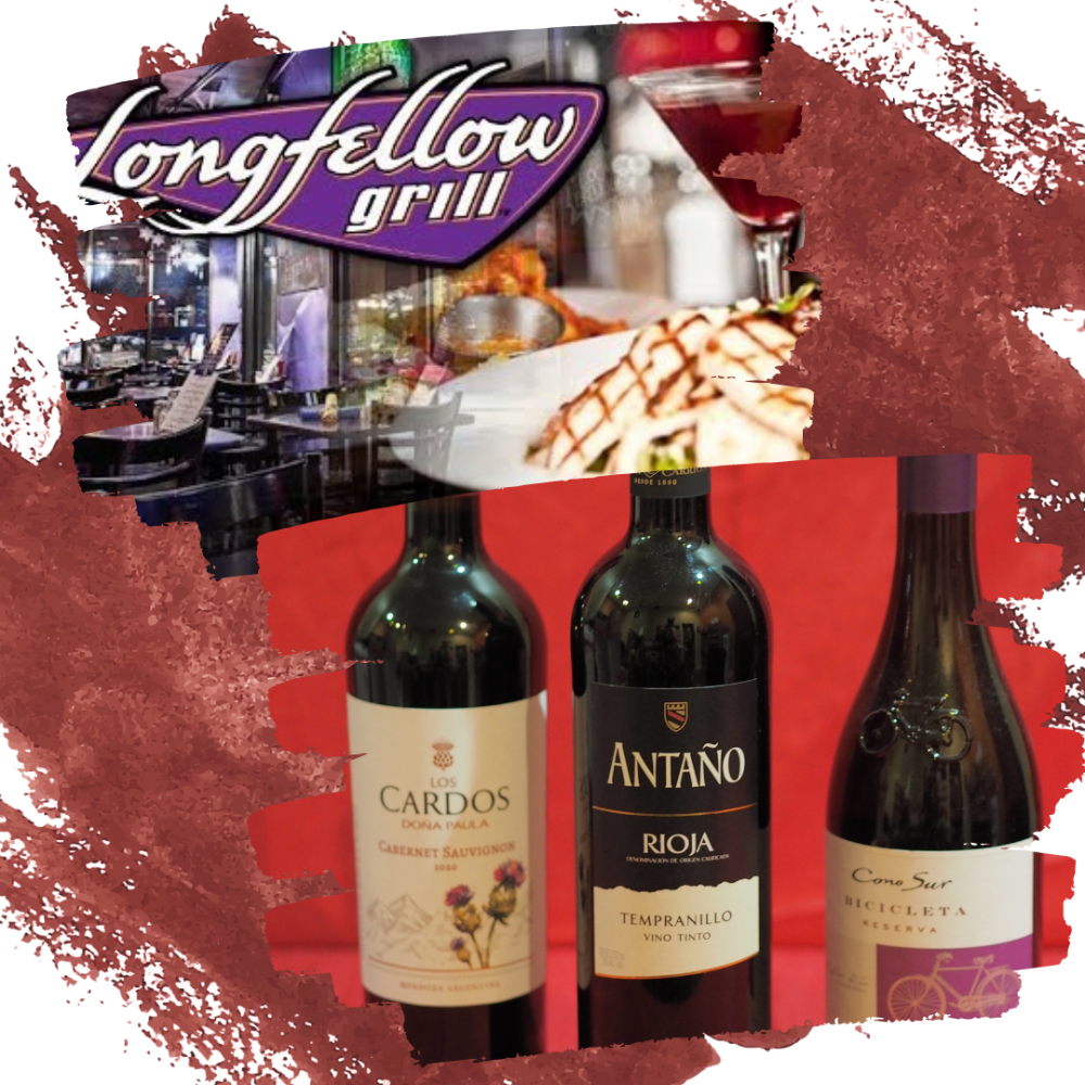  Gift Certificate to Longfellow Grill + 3 bottles of wine from Lake Street Wine and Spirits