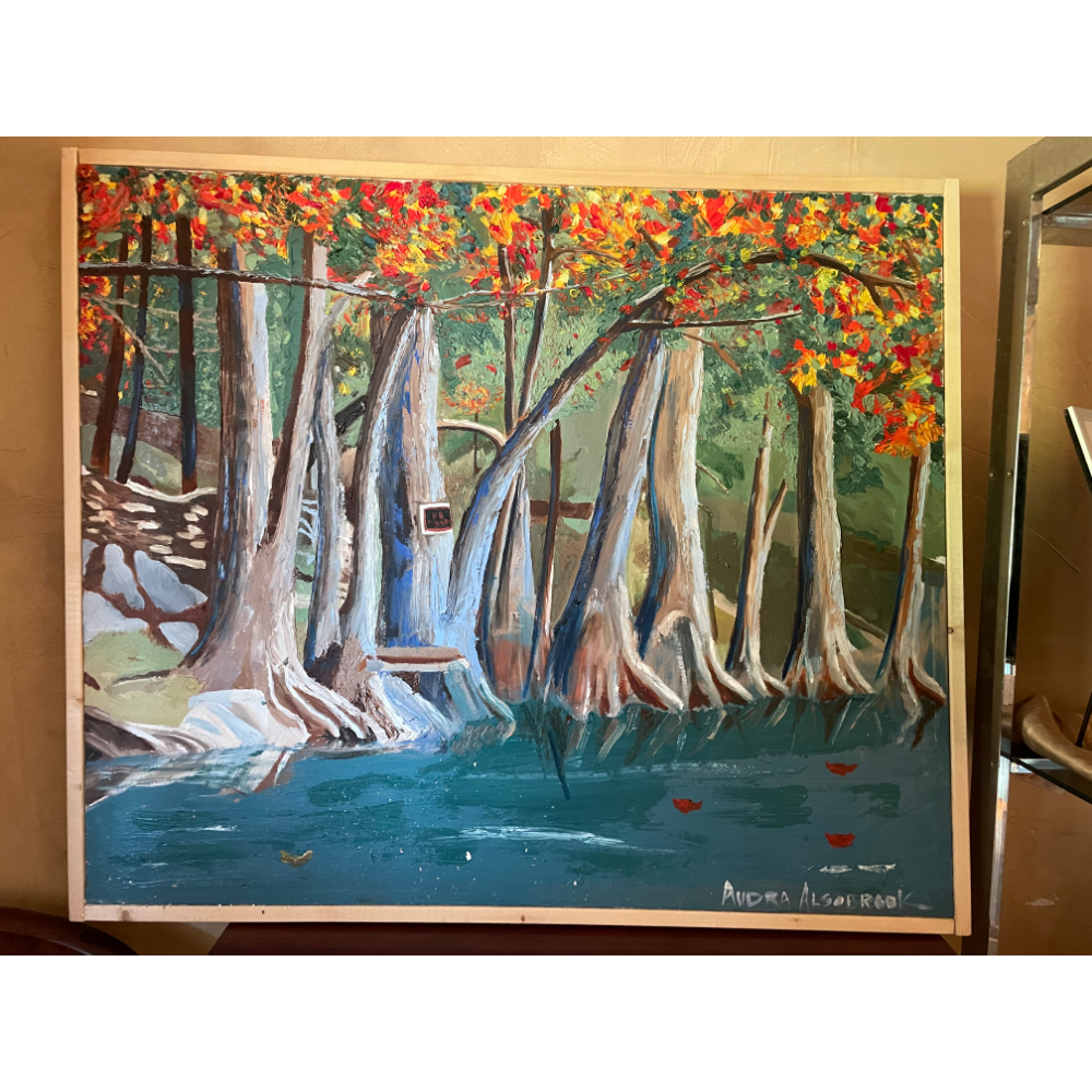 Large Fall painting on canvas