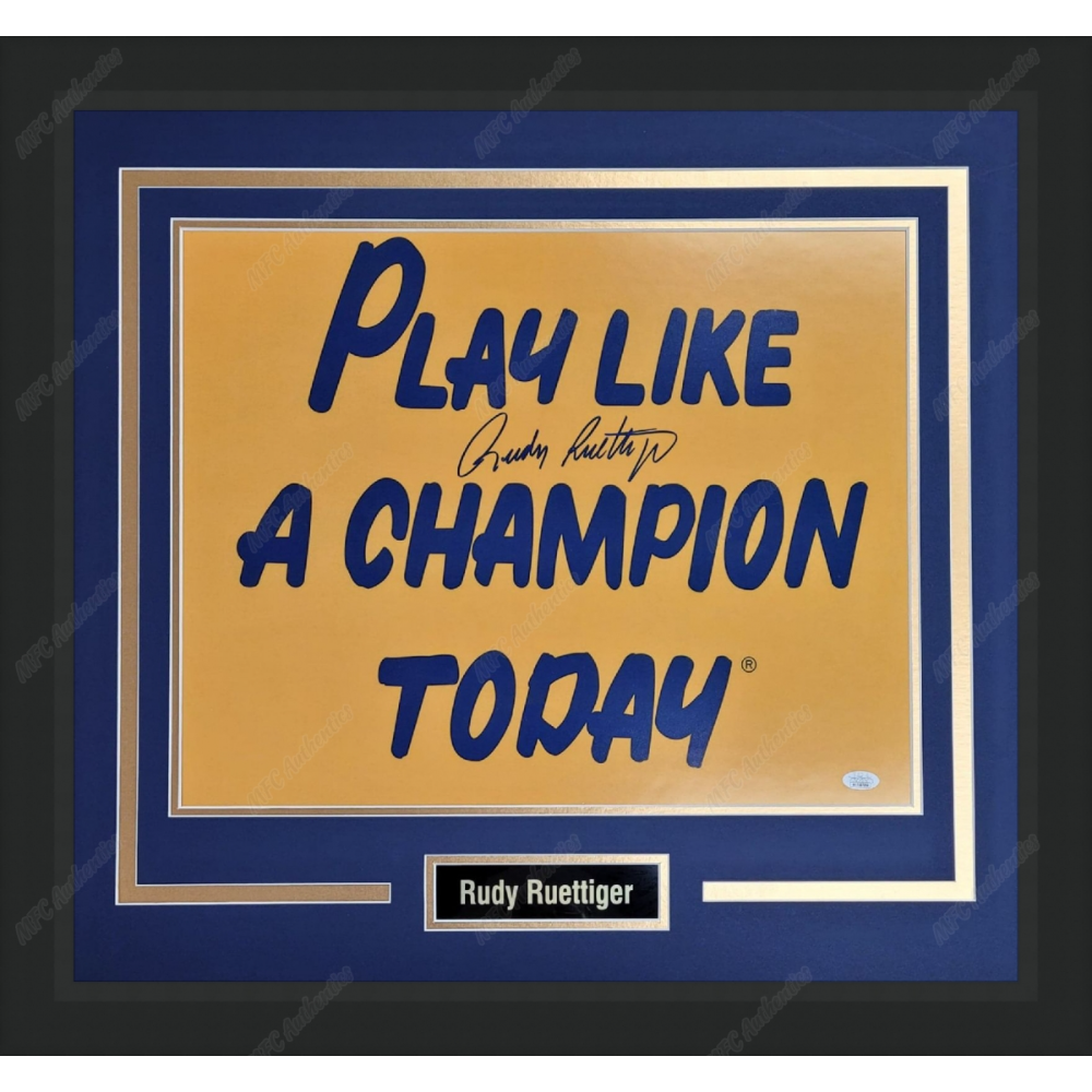 Rudy Ruettiger Autographed "Play Like a Champion"