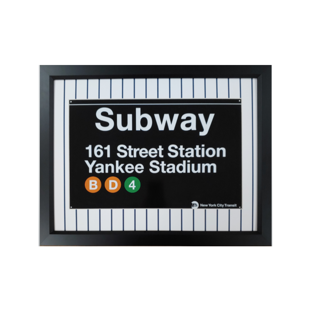NY Yankees Metal Subway Sign