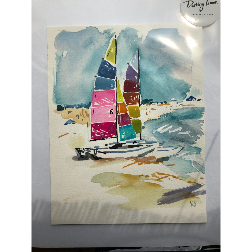 Sailboat watercolor 