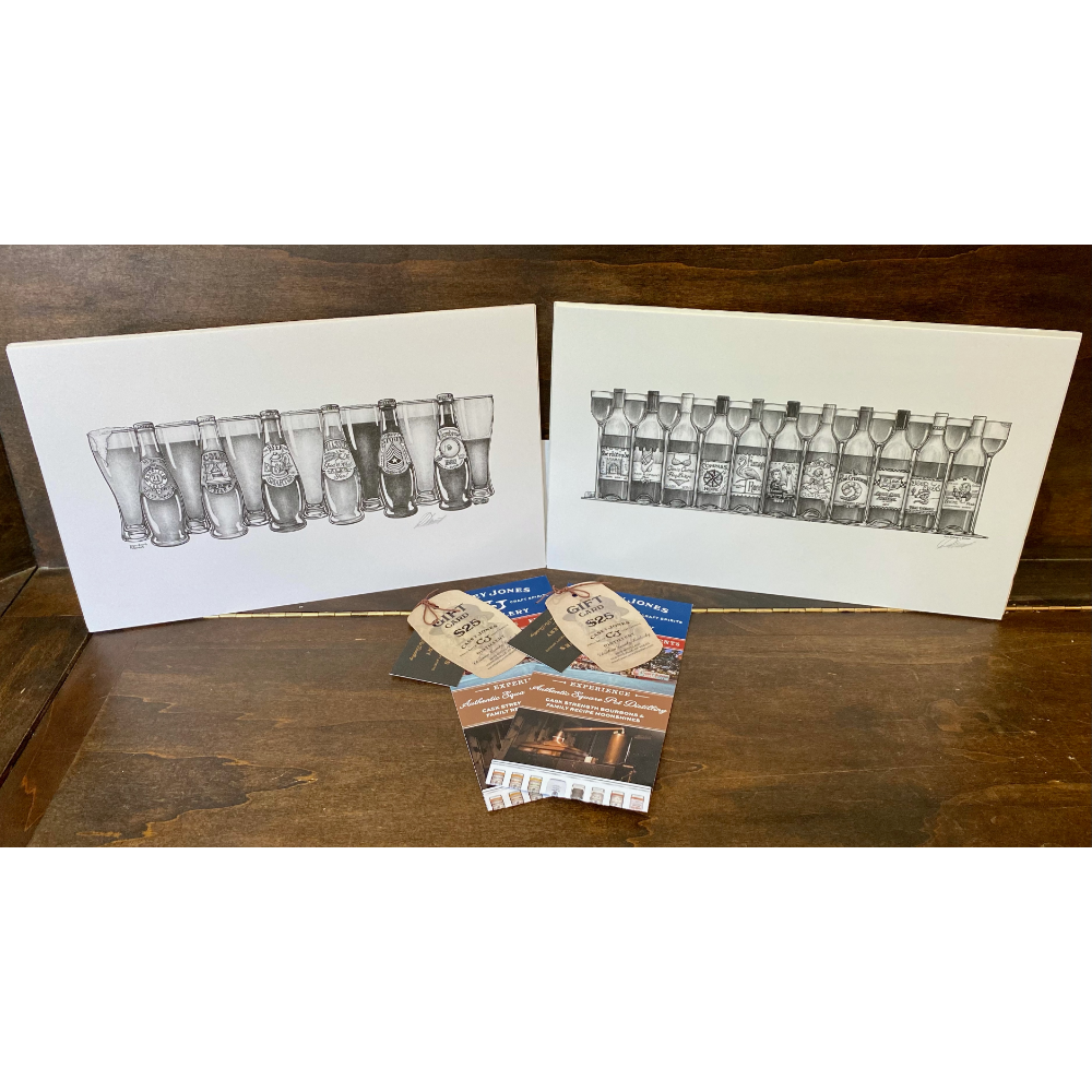 Art Print and Casey Jones Distillery Gift Cards