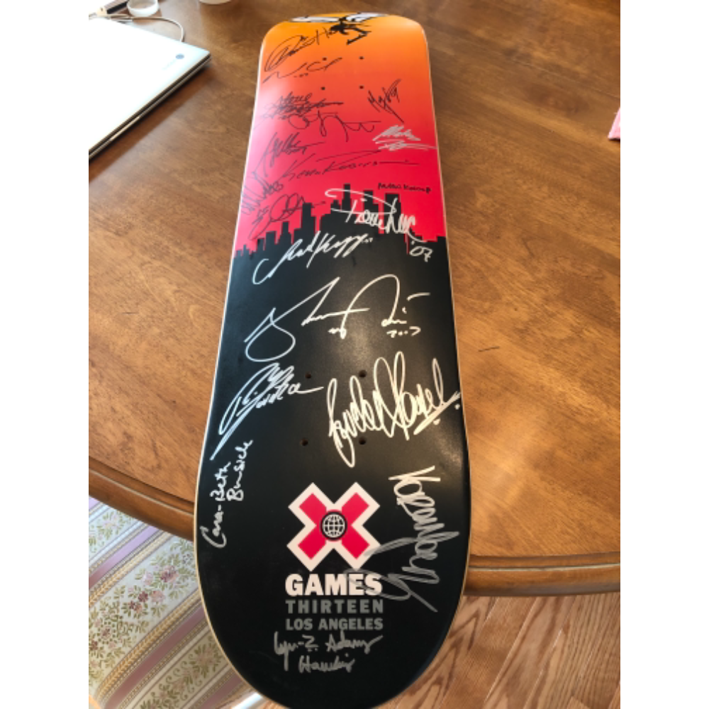 X Game Thirteen signed skateboard deck #2 