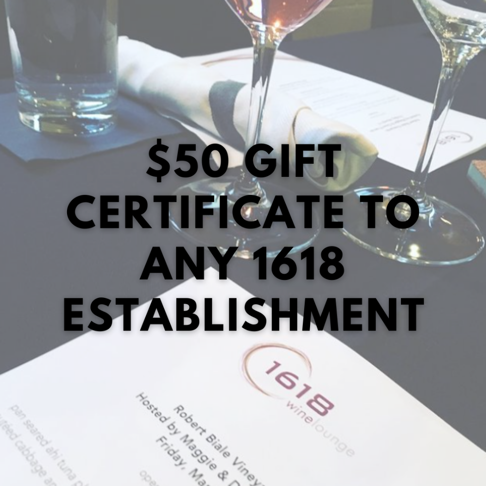 1618 Restaurant $50 Gift Card