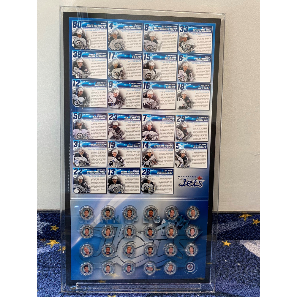 Winnipeg Jets - Framed Collector player card and coin set