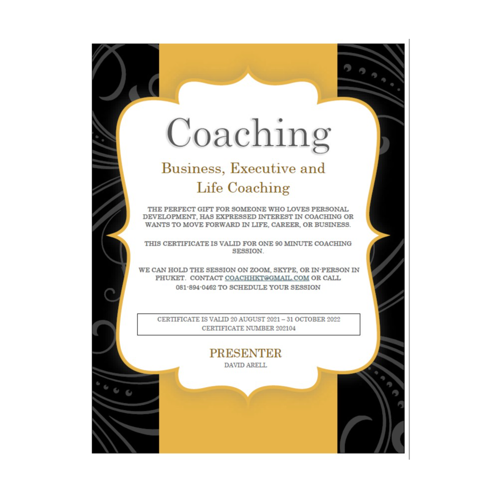 Jump-start Your Life with 90-minutes of Business, Executive, or Life Coaching