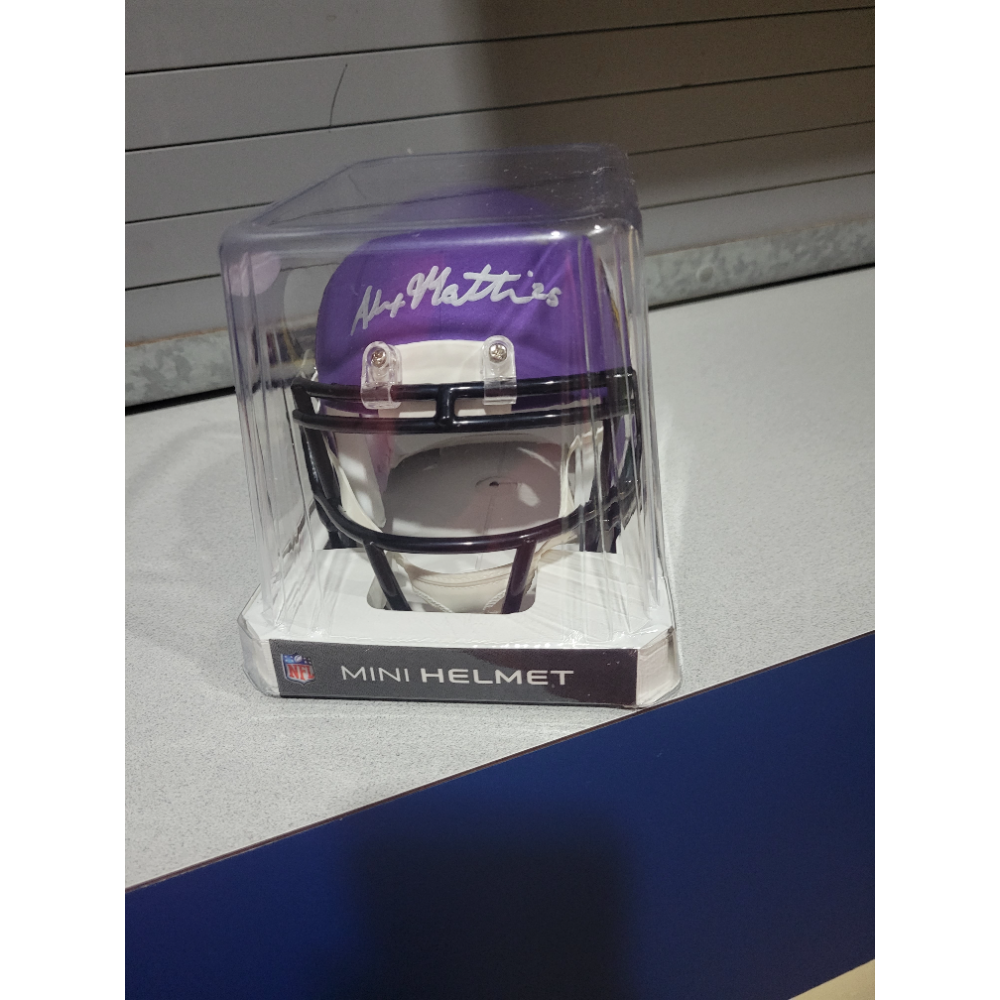 Minnesota Vikings Autographed Mini Helmet