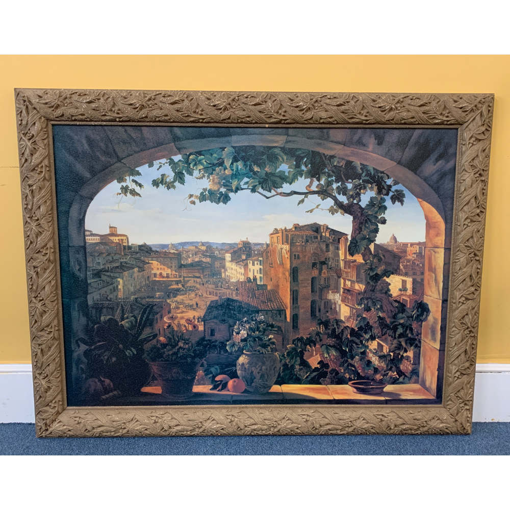  Framed Canvas picture of Piazza Barberini, Rome