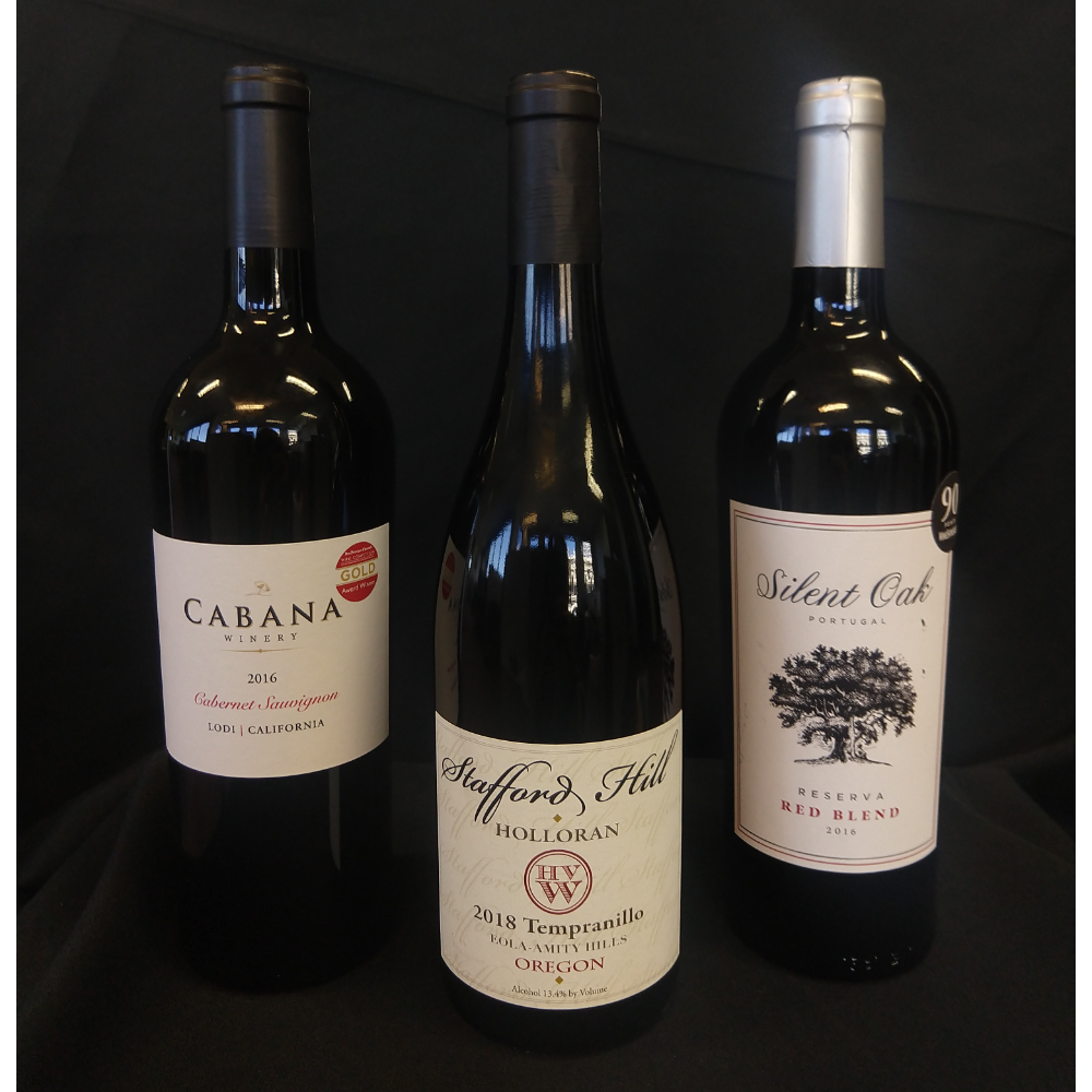 Trio of red wines