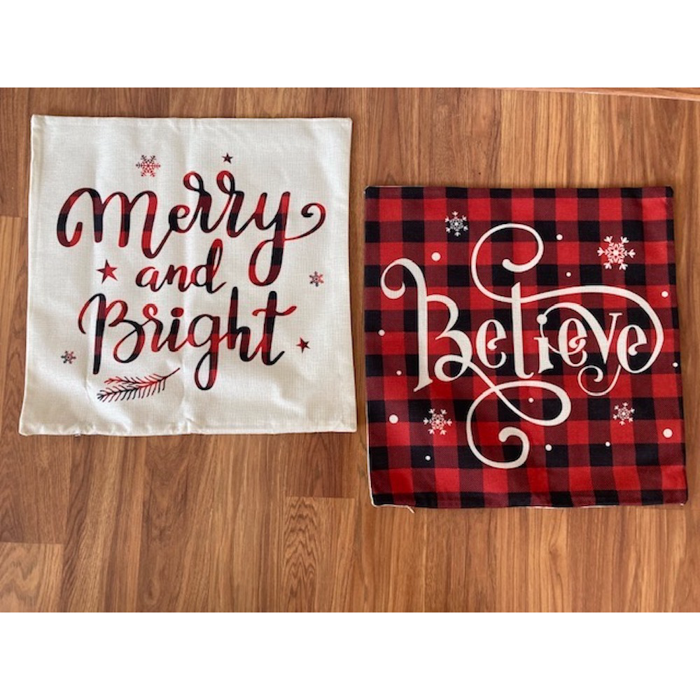 Christmas Themed Throw Pillow Covers