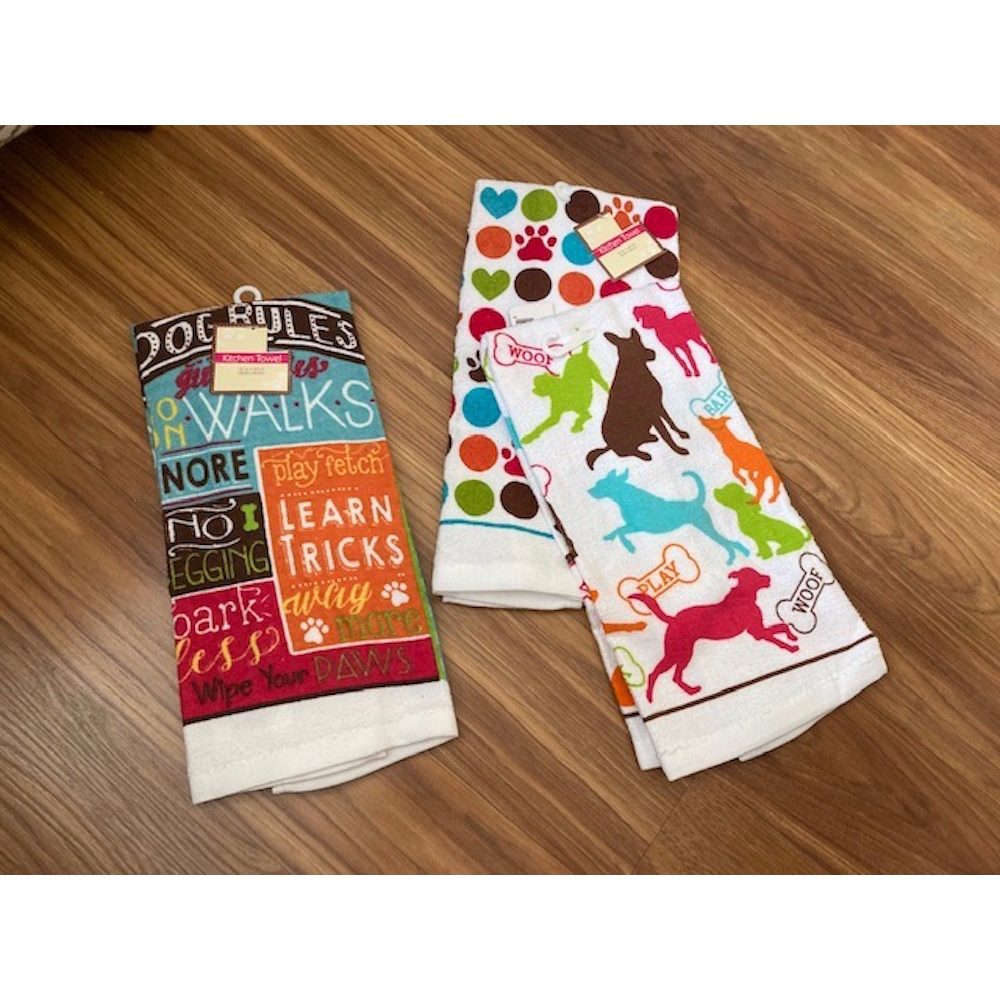 3 Dog-Themed Kitchen Towels