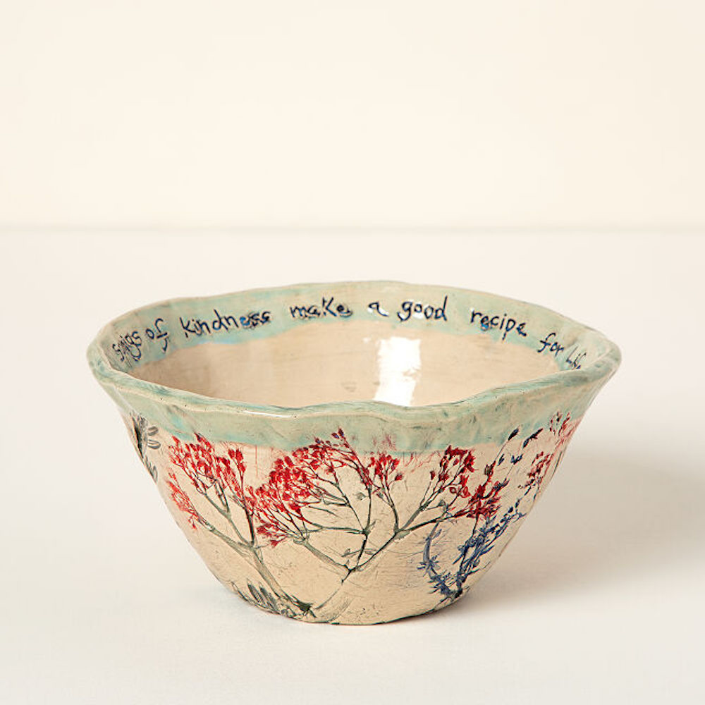 Sprigs of Kindness Pottery Bowl