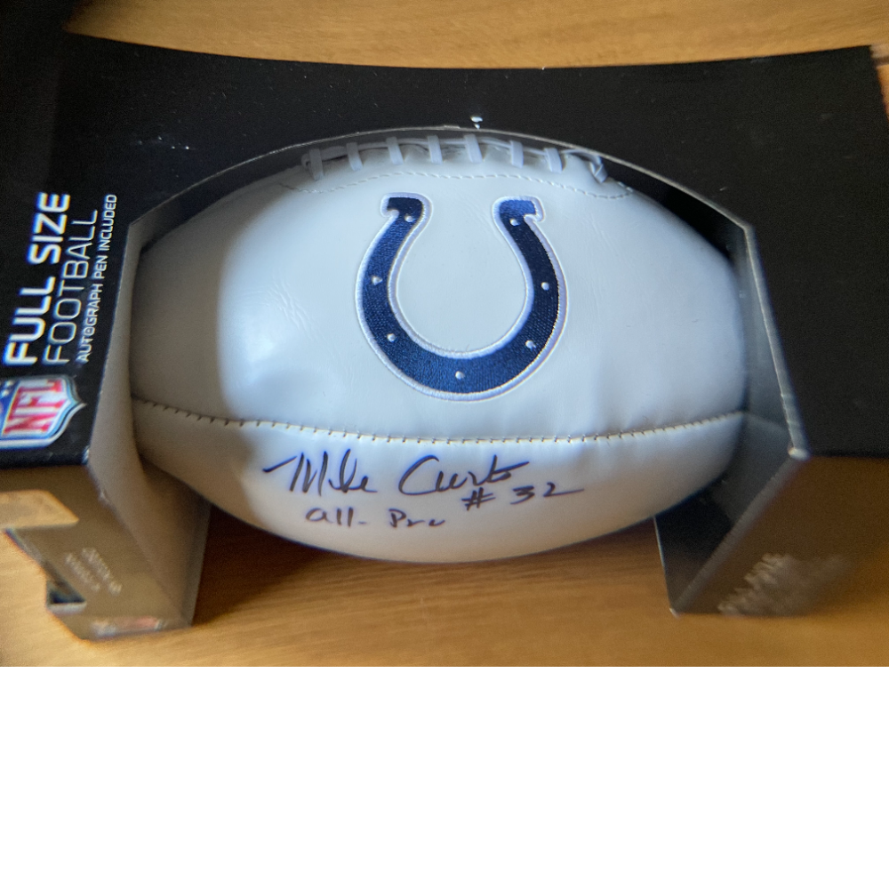 Football Signed by 2021 Inductee Mike Curtis