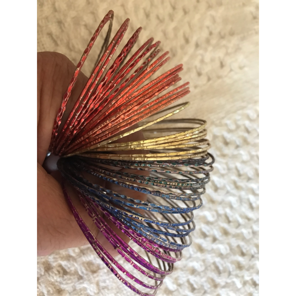 Set of Rainbow-Colored Bracelets