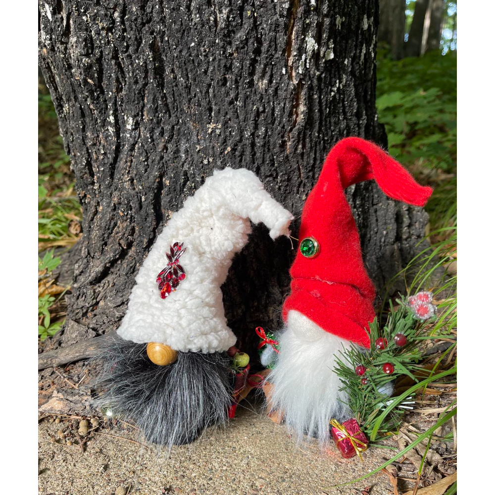 2 Handcrafted gnomes 