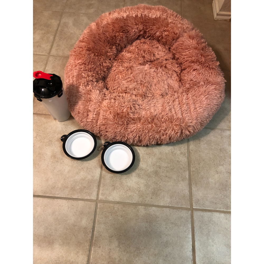 Doggie Bed w/Travel Water Containers