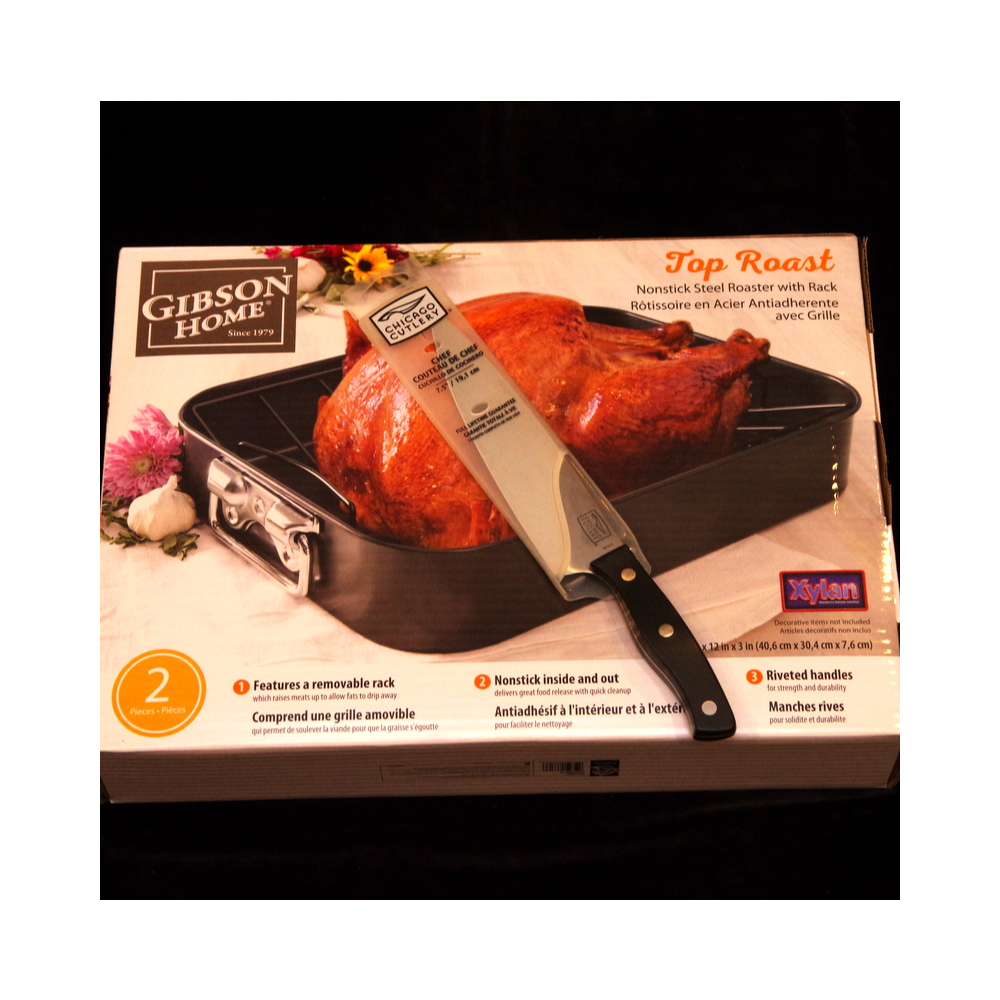 Gibson Home Steel Roaster & Chef Knife