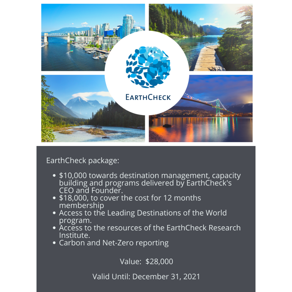 EarthCheck Package including Destination Managment, Membership, Research, and more!