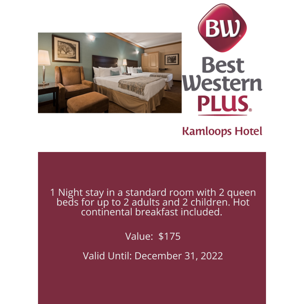 Best Western Plus Kamloops Hotel One Night Stay