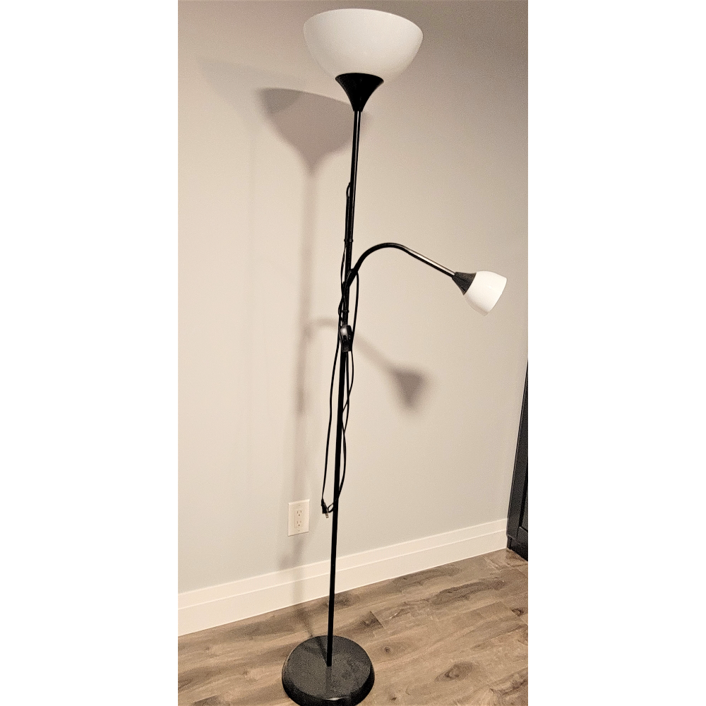 "IKEA" Floor Lamp with reading light 6 ft