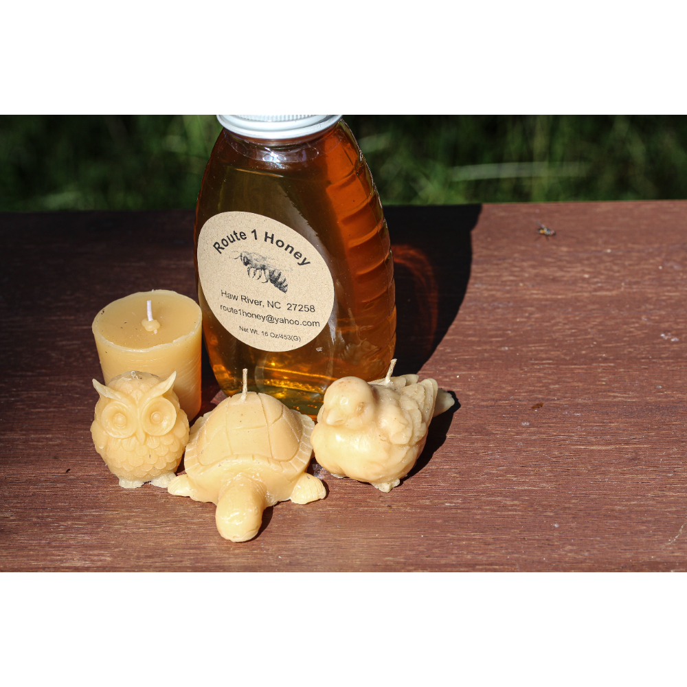 Homemade Beeswax Candles with Honey