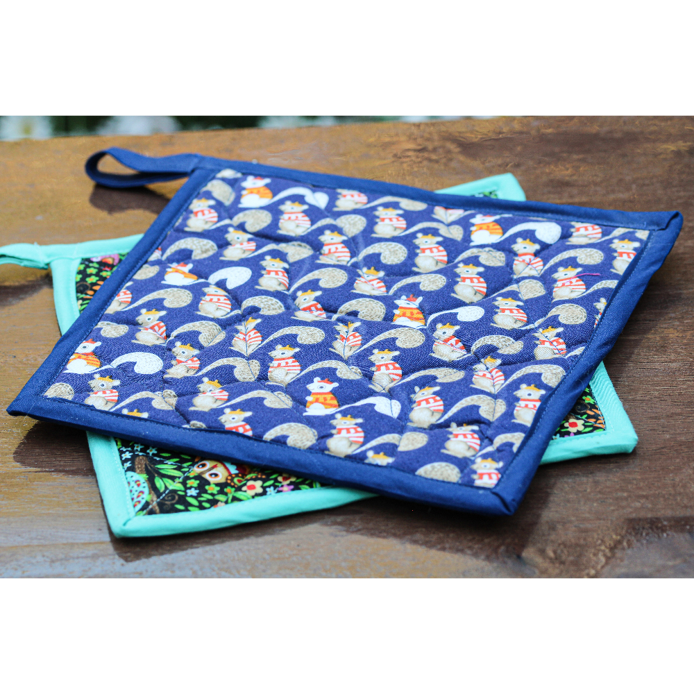 Squirrel and Owl Potholders 