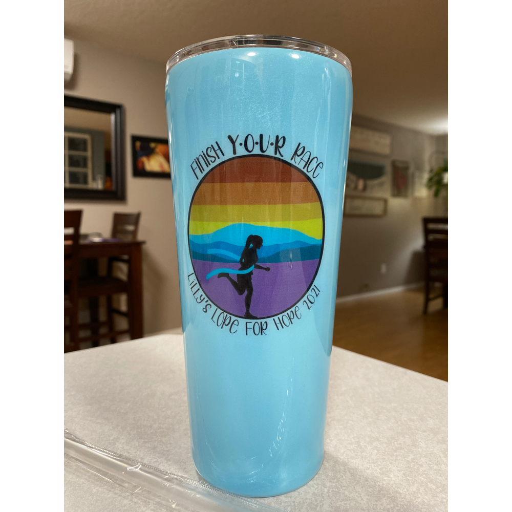 Large Blue Lilly’s Lope tumbler