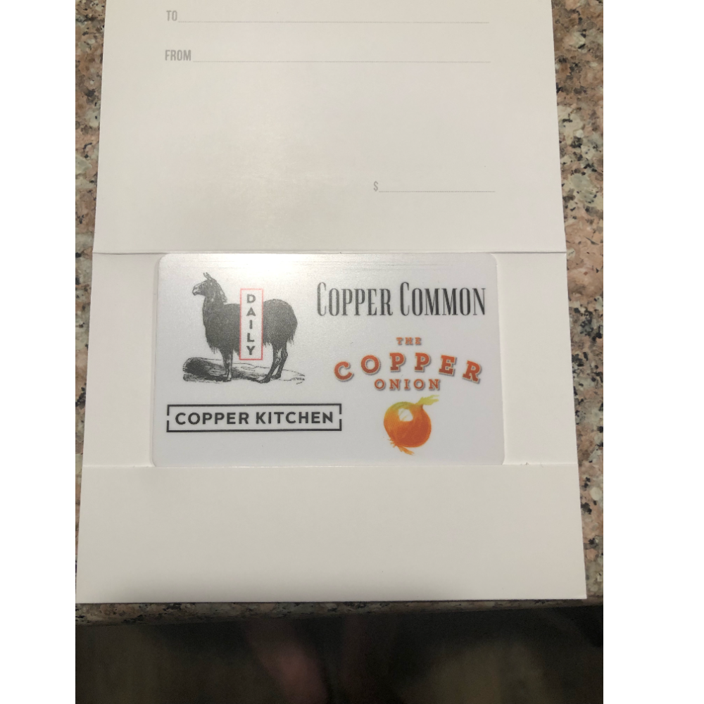 Copper Onion Gift Certificate