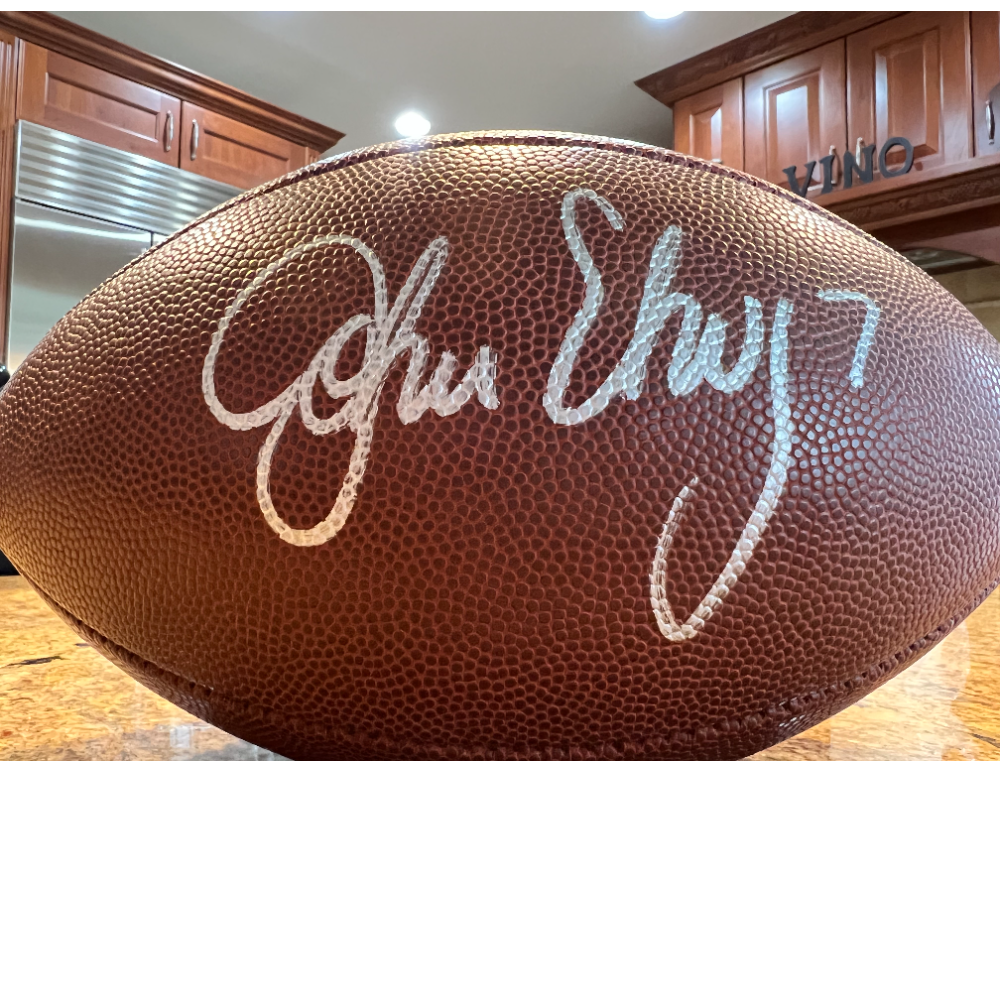 John Elway Authographed Football