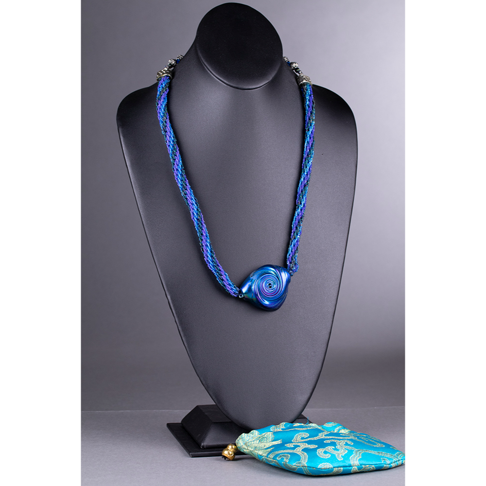 Cobalt Swirl Necklace