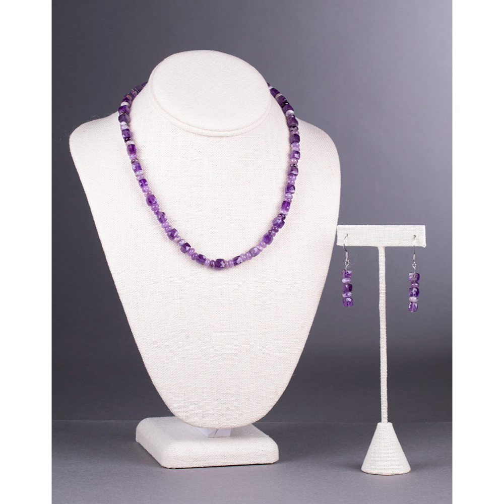 Amethyst Necklace and Earrings Set