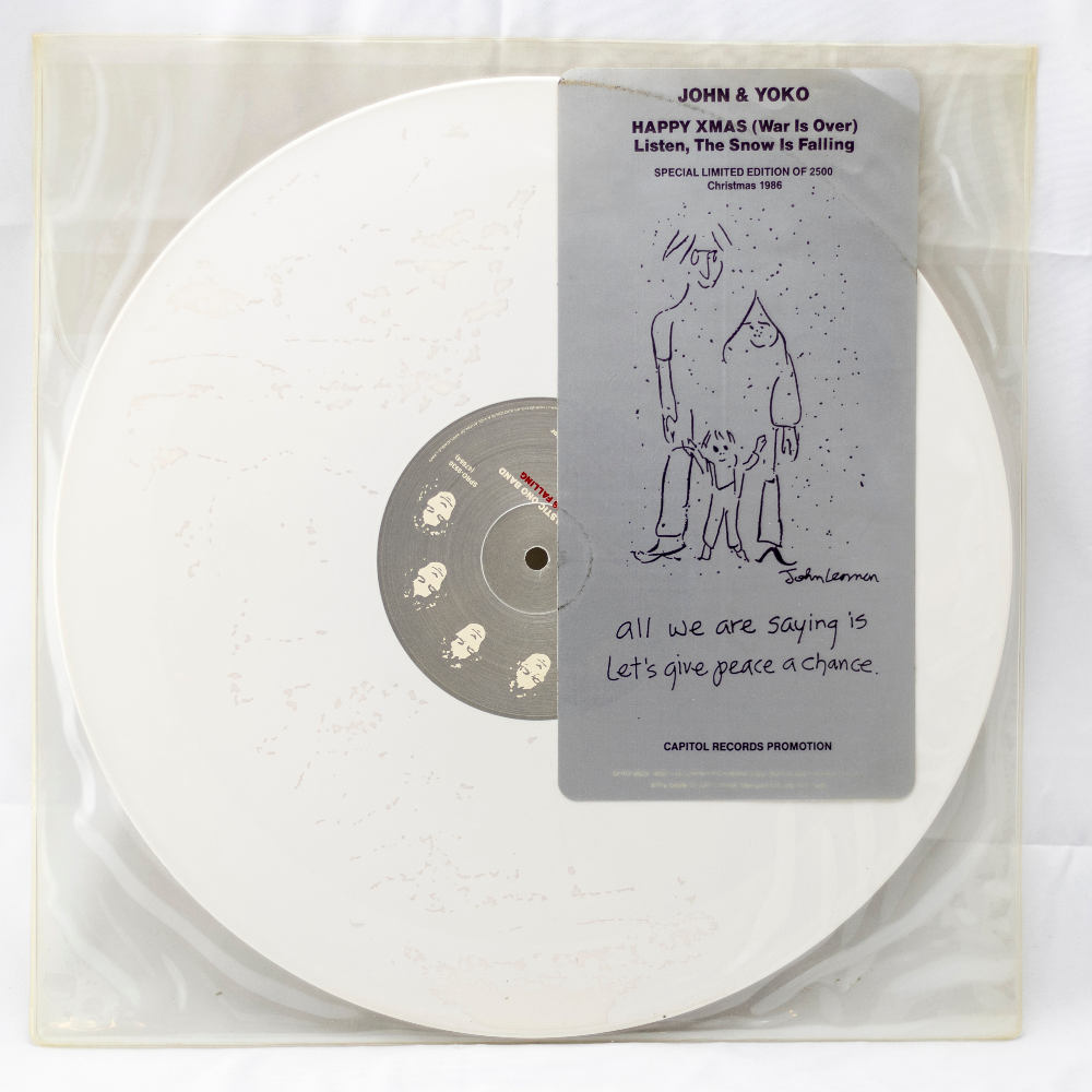 John & Yoko “Happy Christmas” pressed on white vinyl