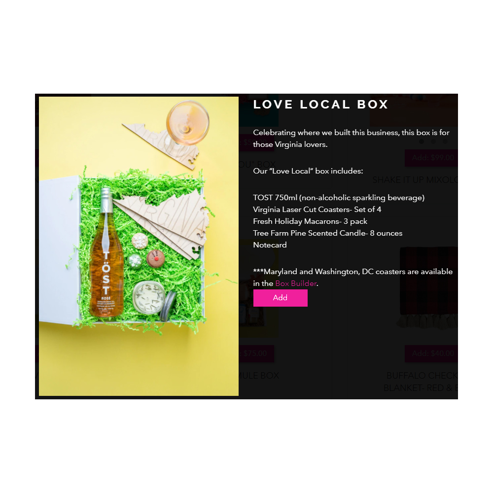 Customized gift box from Cheersinabox.com