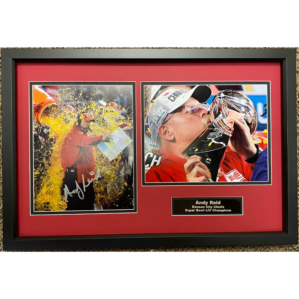 Andy Reid two-pic signed display