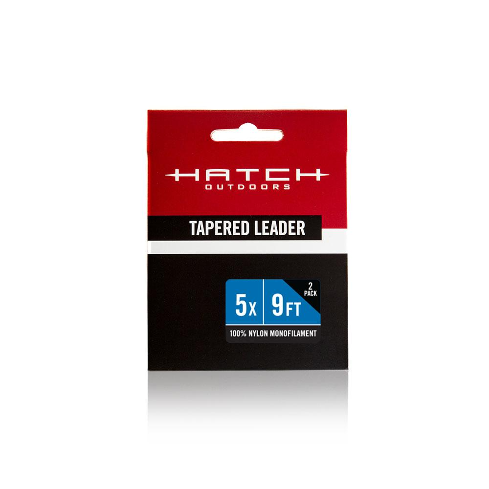 Hatch Outdoors Tapered 9ft Leaders 2 Packs - Sizes 3x, 4x, and 5x