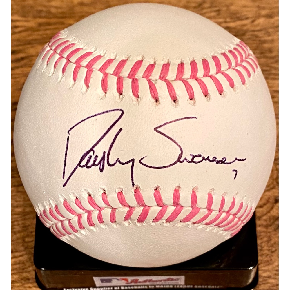 Dansby Swanson Atlanta Braves Autographed 2021 World Series Champions Logo Baseball with 21 WS Champs Inscription