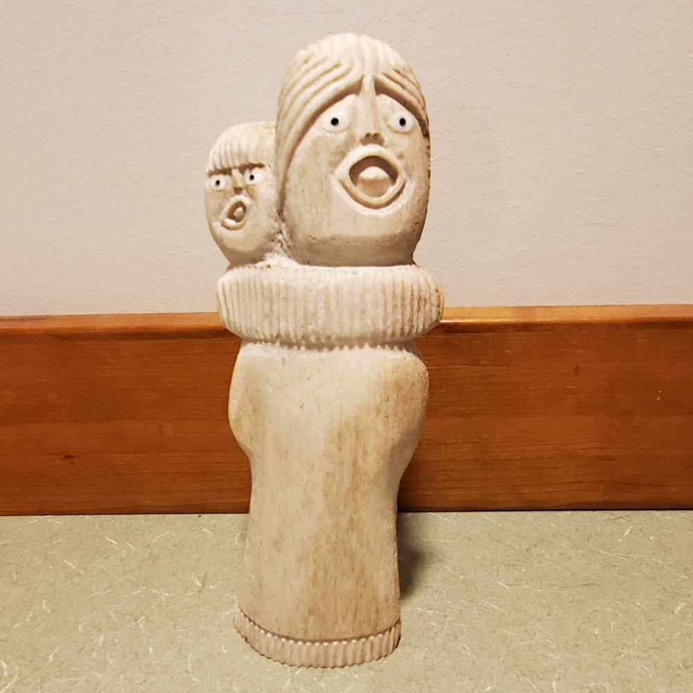 Mother and Child Bone Carving